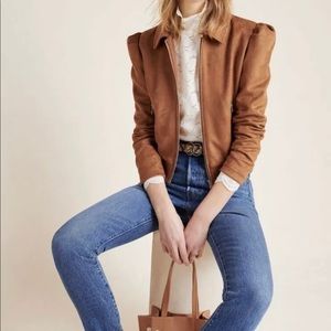 Brie Sueded Moto Jacket NWT | Piper & Jane| XS | Tan